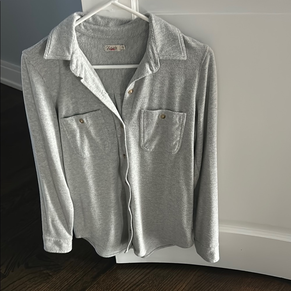 Faherty Gray Legend Sweater Shirt